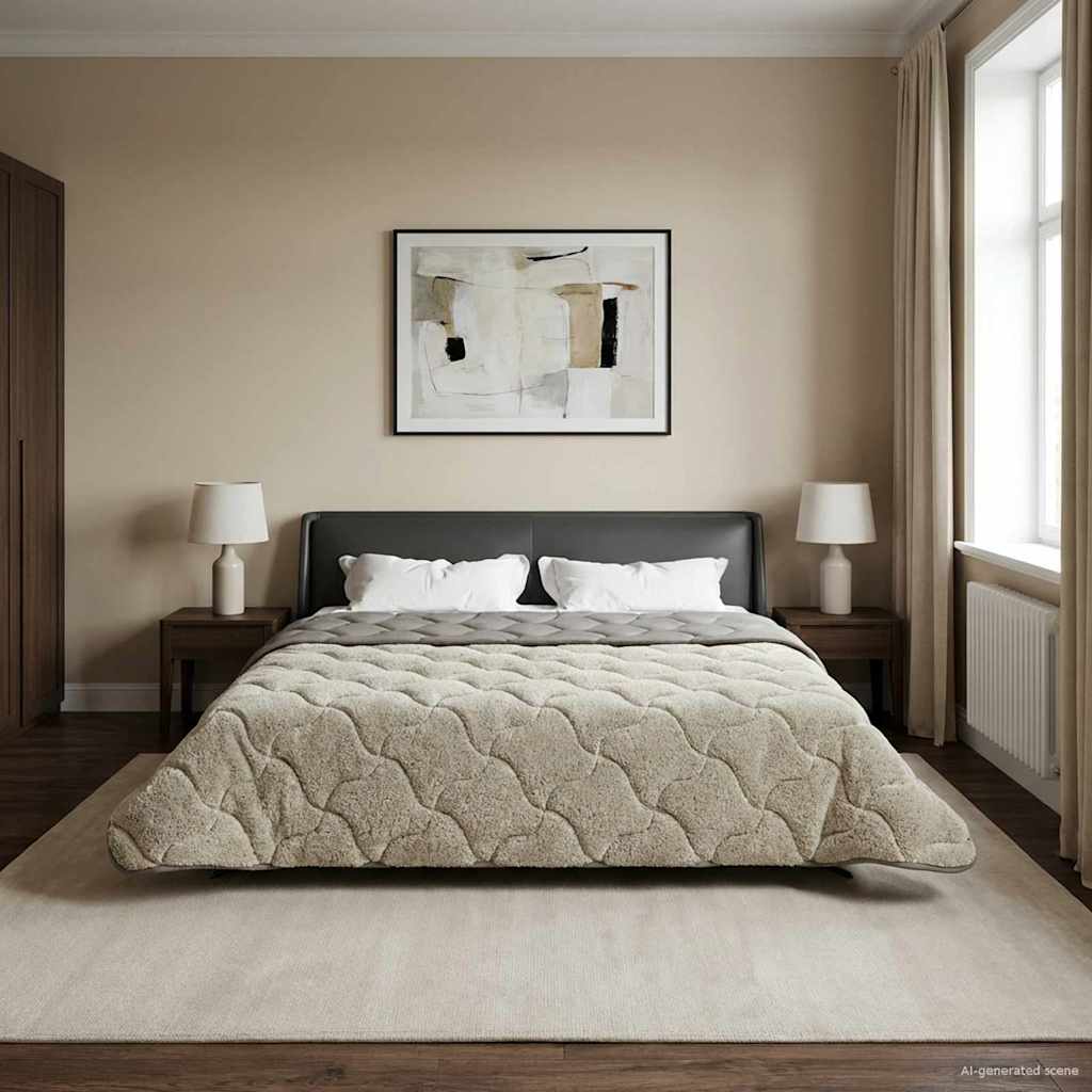 Duvet Invernale 200 x 240 cm Inverno Grigio chiaro Traspirante