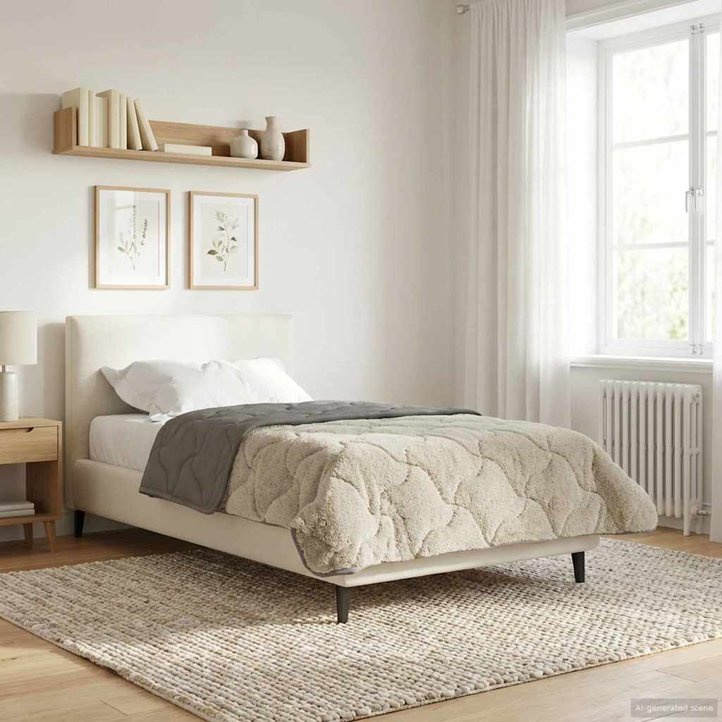 Duvet Invernale 135 x 200 cm Inverno Grigio chiaro Traspirante