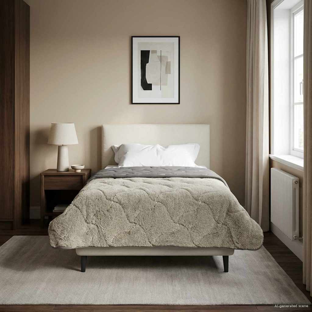 Duvet Invernale 135 x 200 cm Inverno Grigio chiaro Traspirante