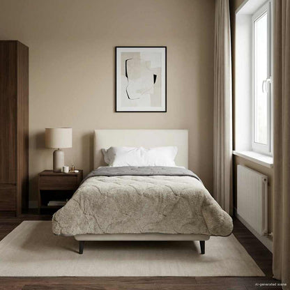 Duvet Invernale 140 x 220 cm Inverno Grigio chiaro Traspirante
