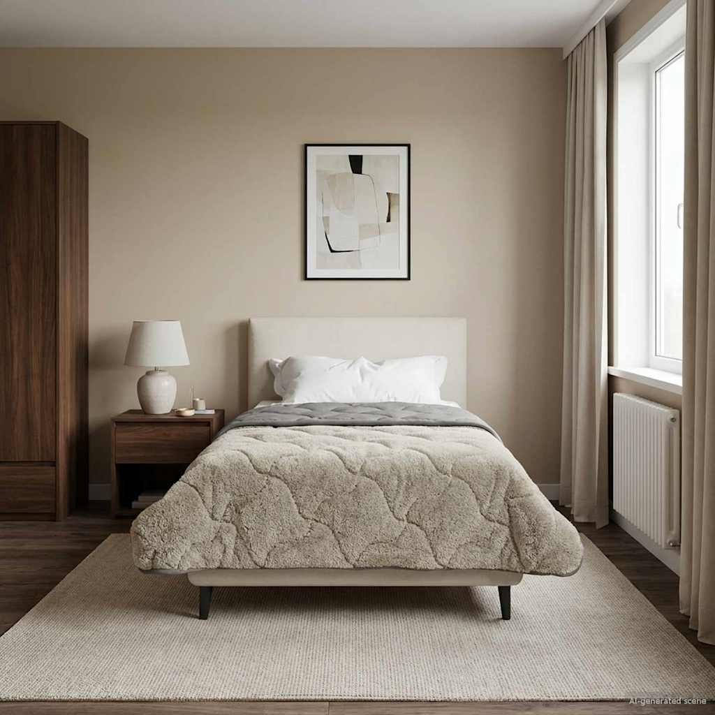 Duvet Invernale 155 x 220 cm Inverno Grigio chiaro Traspirante