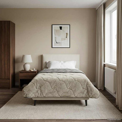 Duvet Invernale 155 x 220 cm Inverno Grigio chiaro Traspirante