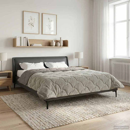 Duvet Invernale 200 x 220 cm Inverno Grigio chiaro Traspirante