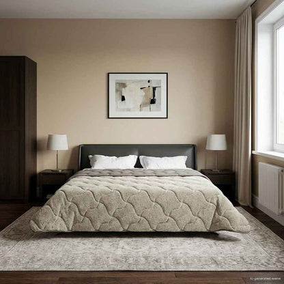 Duvet Invernale 200 x 220 cm Inverno Grigio chiaro Traspirante