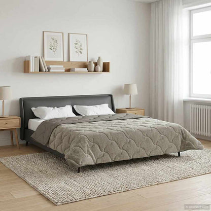 Duvet Invernale 220 x 240 cm Inverno Grigio chiaro Traspirante