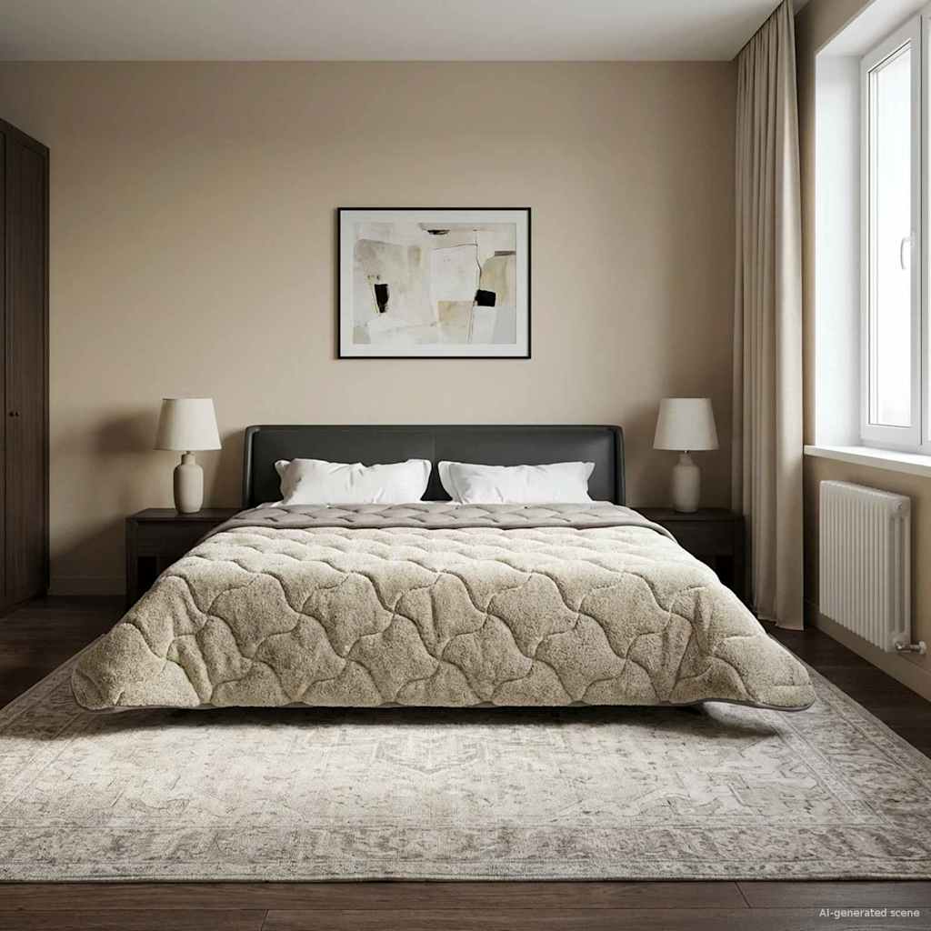 Duvet Invernale 220 x 240 cm Inverno Grigio chiaro Traspirante
