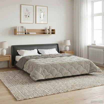 Duvet Invernale 240 x 260 cm Inverno Grigio chiaro Traspirante