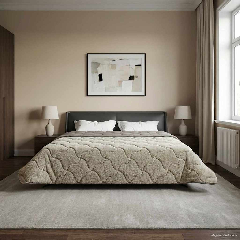 Duvet Invernale 240 x 260 cm Inverno Grigio chiaro Traspirante