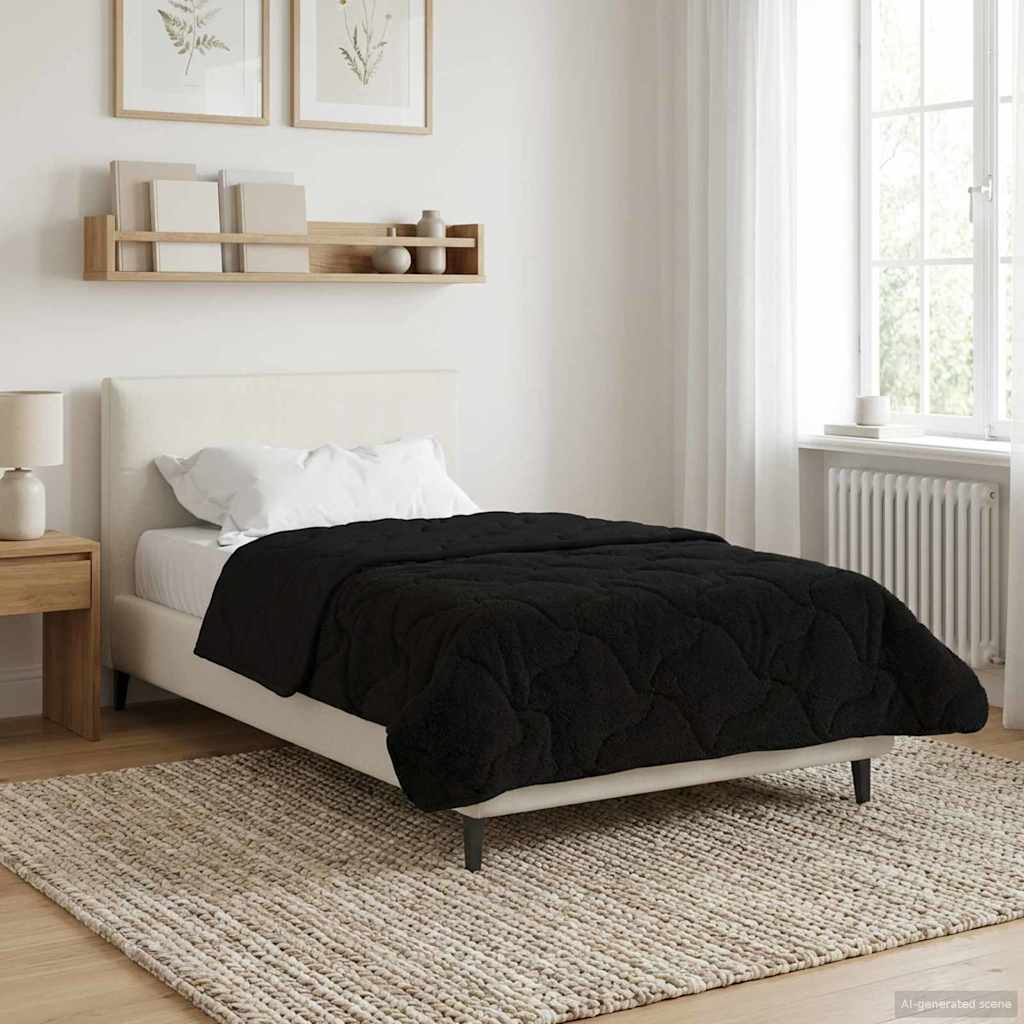Duvet Invernale 135 x 200 cm Inverno Nero Traspirante