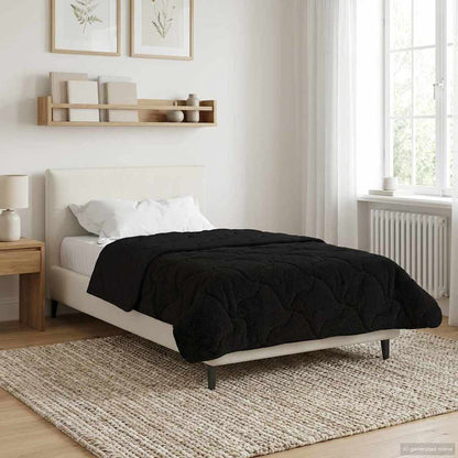 Duvet Invernale 135 x 200 cm Inverno Nero Traspirante
