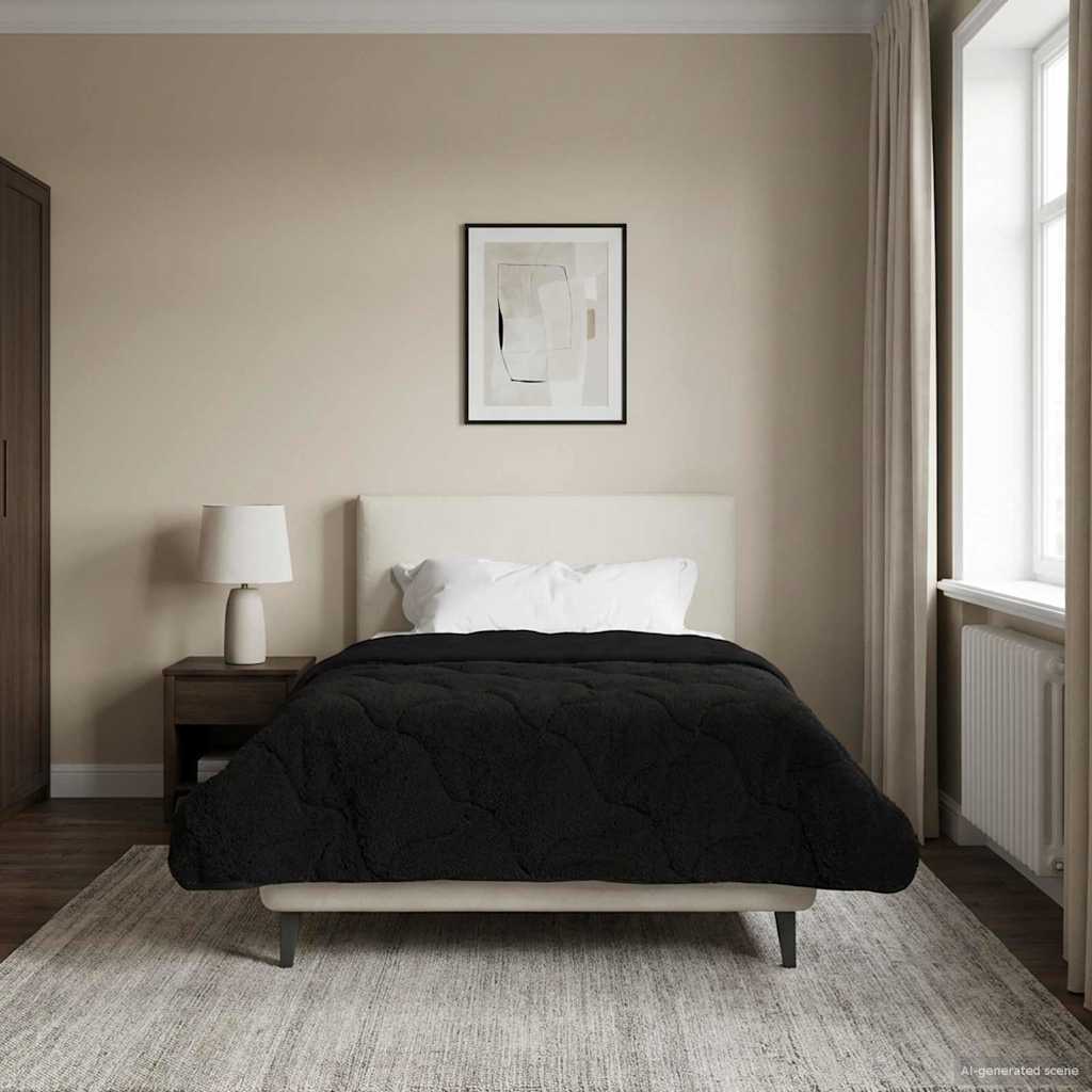 Duvet Invernale 135 x 200 cm Inverno Nero Traspirante