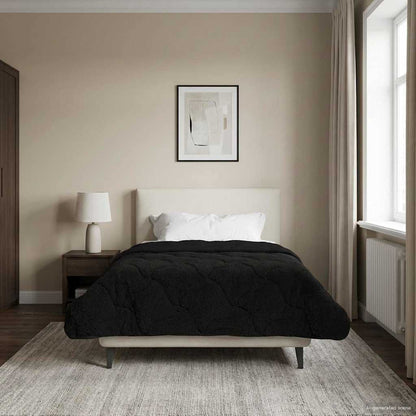 Duvet Invernale 135 x 200 cm Inverno Nero Traspirante