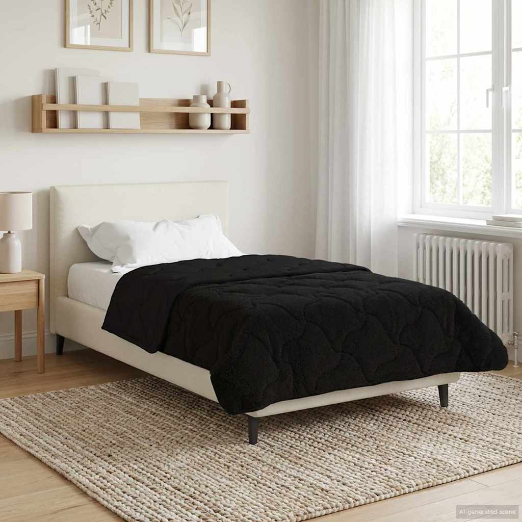 Duvet Invernale 140 x 220 cm Inverno Nero Traspirante