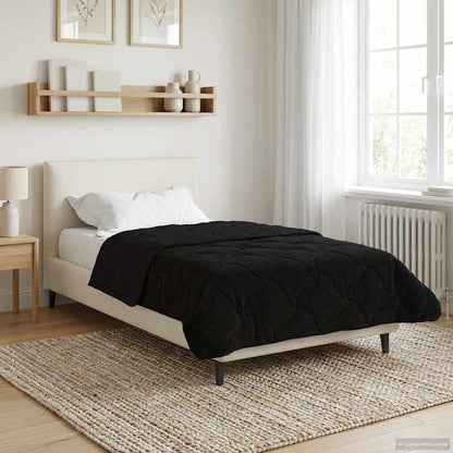 Duvet Invernale 140 x 220 cm Inverno Nero Traspirante