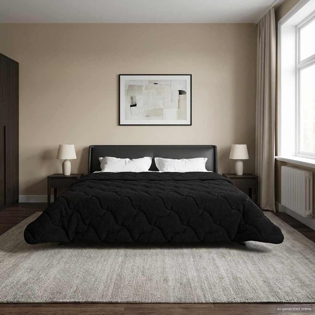 Duvet Invernale 200 x 200 cm Inverno Nero Traspirante