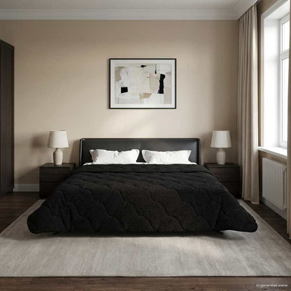 Duvet Invernale 200 x 240 cm Inverno Nero Traspirante