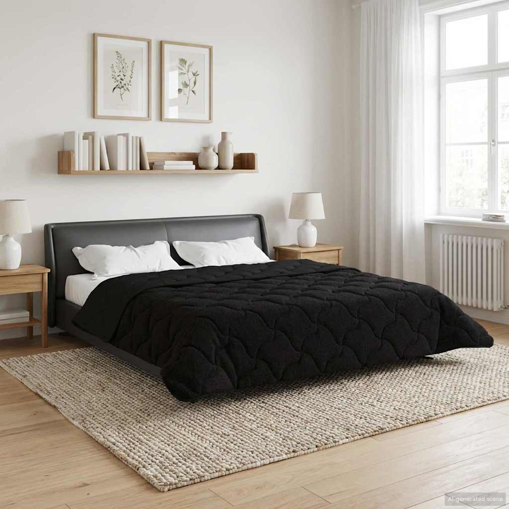 Duvet Invernale 200 x 220 cm Inverno Nero Traspirante