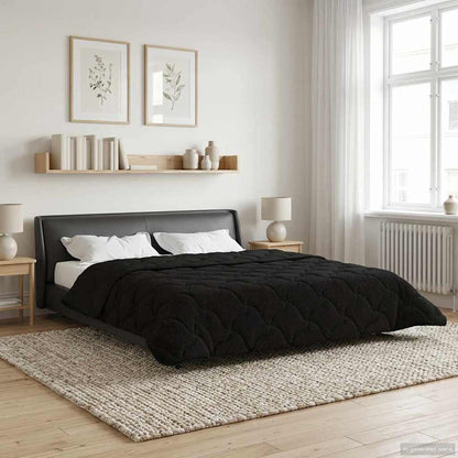 Duvet Invernale 220 x 240 cm Inverno Nero Traspirante