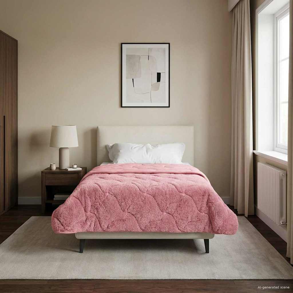 Duvet Invernale 135 x 200 cm Inverno Rosa Traspirante