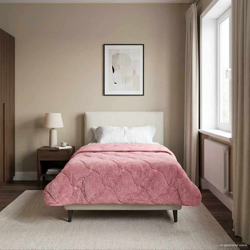 Duvet Invernale 140 x 220 cm Inverno Rosa Traspirante