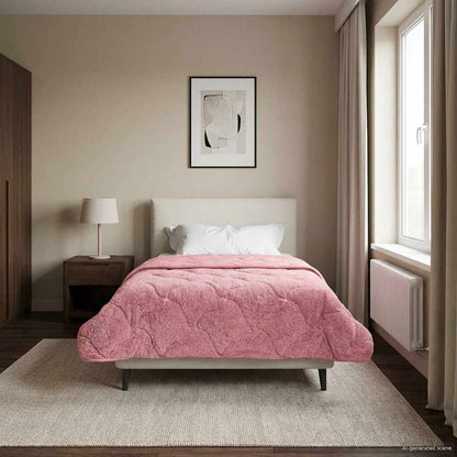 Duvet Invernale 140 x 220 cm Inverno Rosa Traspirante