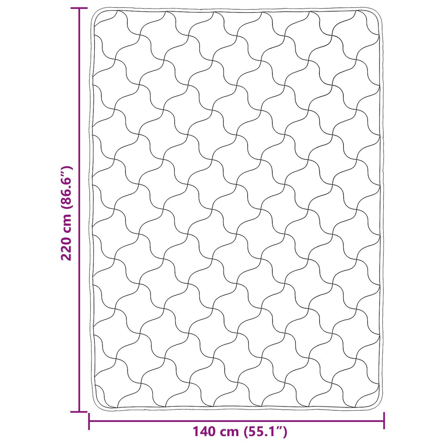 Duvet Invernale 140 x 220 cm Inverno Rosa Traspirante