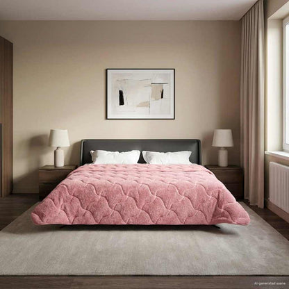 Duvet Invernale 200 x 220 cm Inverno Rosa Traspirante