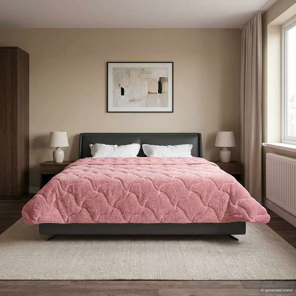 Duvet Invernale 220 x 260 cm Inverno Rosa Traspirante
