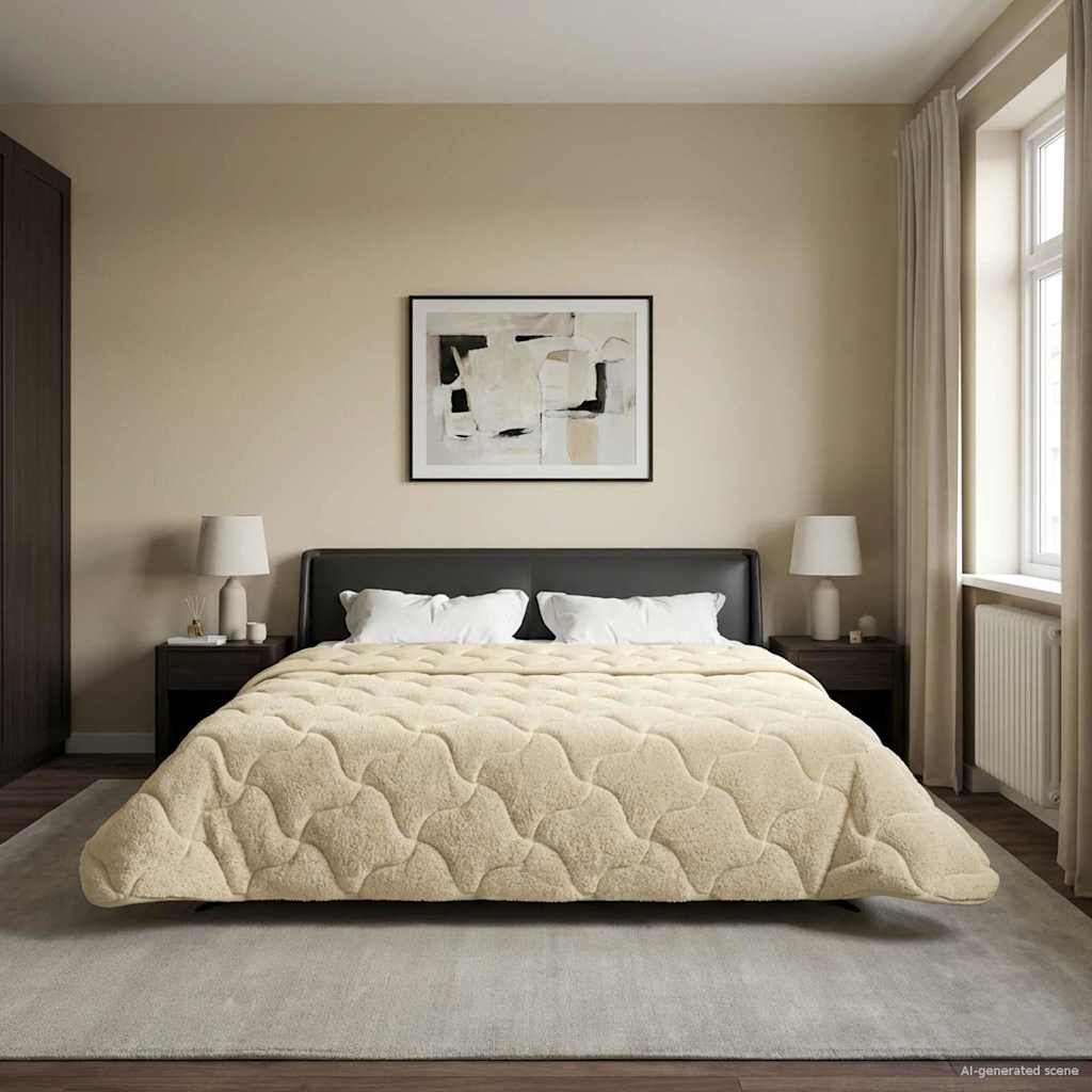 Duvet Invernale 240 x 260 cm Inverno Crema Traspirante