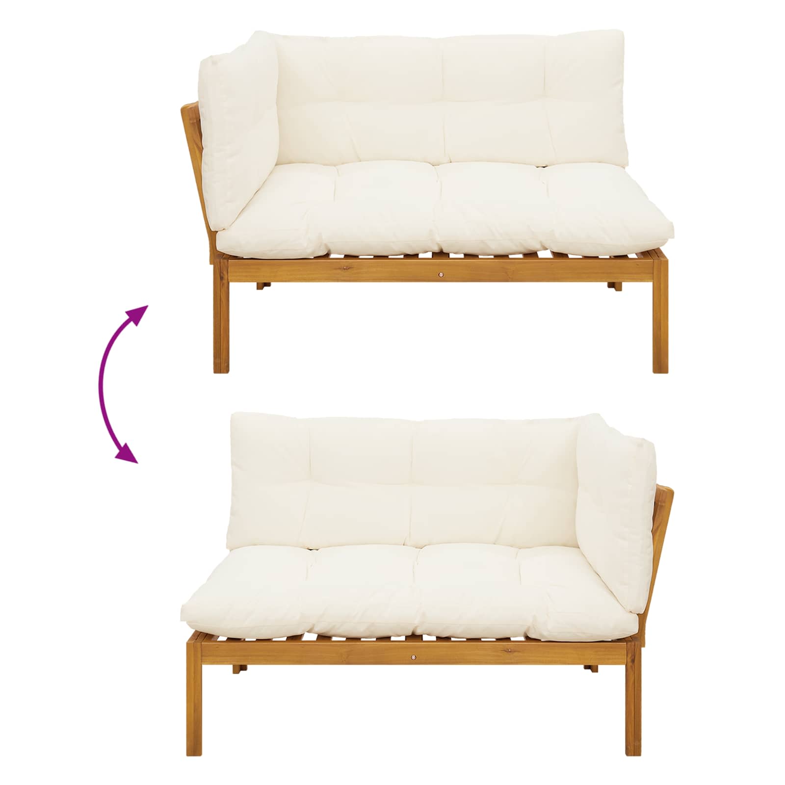 132 x 92 x 82 cm Legno di acacia | homemem39