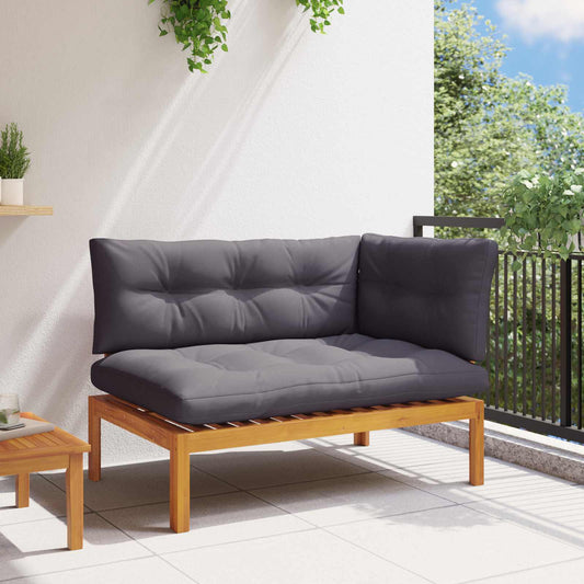 Unità Divano Angolare Grigio Naturale e Scuro 132 x 92 x 82 cm