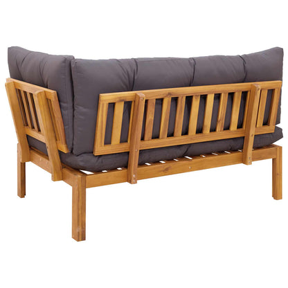 Unità Divano Angolare Grigio Naturale e Scuro 132 x 92 x 82 cm