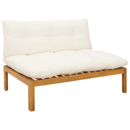 Unità Divano Centrale Naturale e Bianco Crema 120 x 80 x 82 cm | homemem39