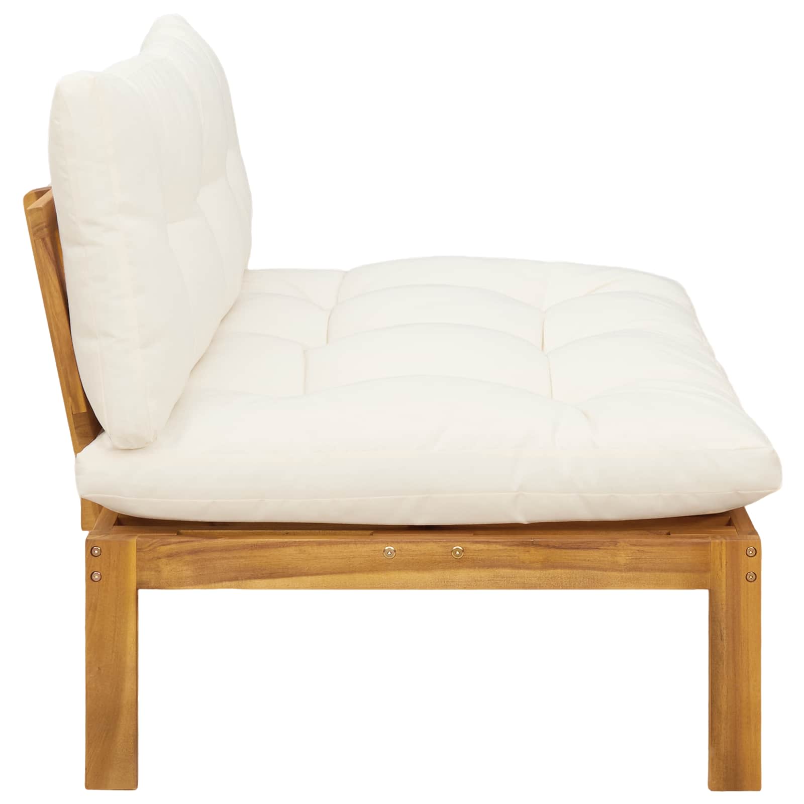 Unità Divano Centrale Naturale e Bianco Crema 120 x 80 x 82 cm | homemem39