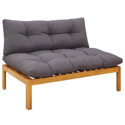 Unità Divano Centrale Grigio Naturale e Scuro 120 x 80 x 82 cm | homemem39