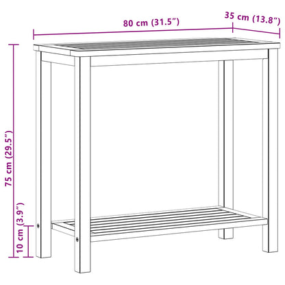 Tavolo consolle da giardino Acacia chiaro 80 x 35 x 75 cm | homemem39