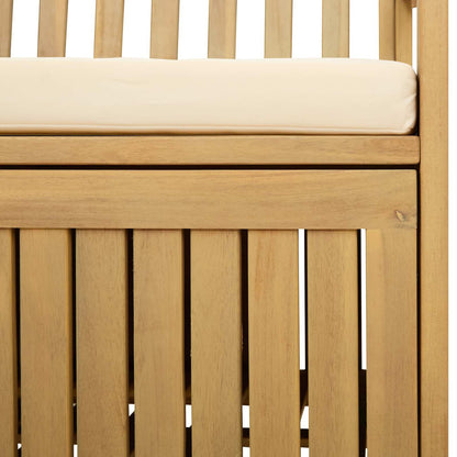 Panchina con contenitore con cuscino con porta 120 x 63 x 84 cm