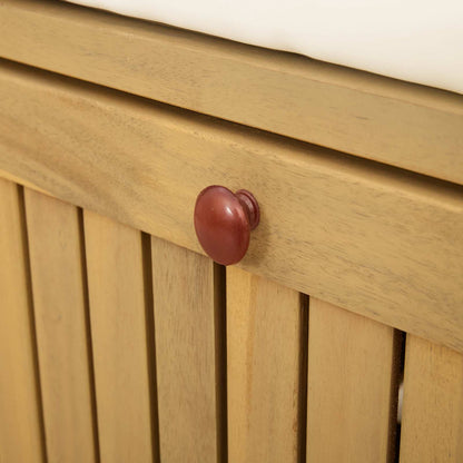 Panchina con contenitore con cuscino con porta 120 x 63 x 84 cm
