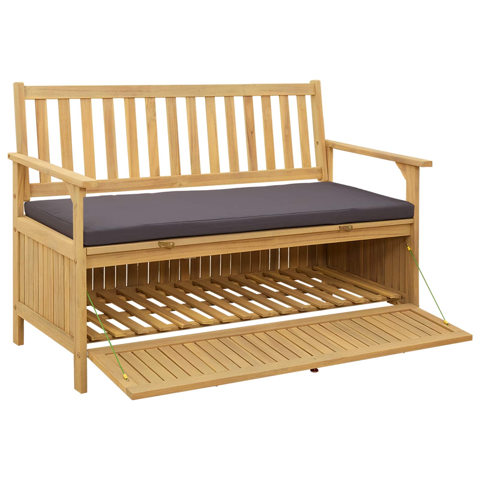 Panchina con contenitore con cuscino con porta 120 x 63 x 84 cm | homemem39