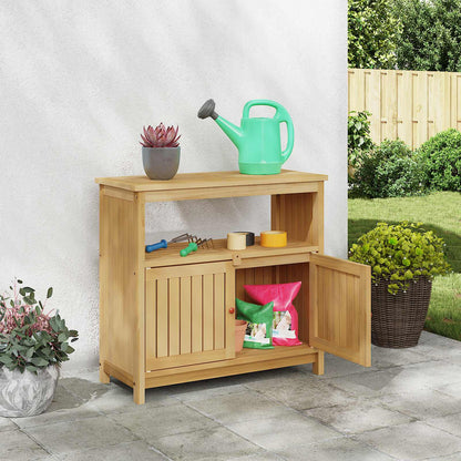 Tavolo consolle da giardino Acacia chiaro 80 x 35 x 75 cm | homemem39