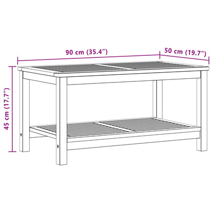 Tavolo laterale Olio Naturale 90 x 50 x 45 cm | homemem39