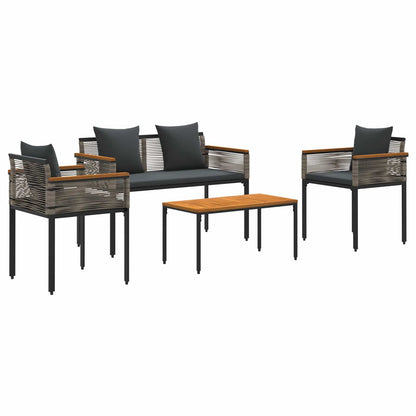 Set di Mobili da Esterno Grigio e Grigio Scuro polyrattan | homemem39