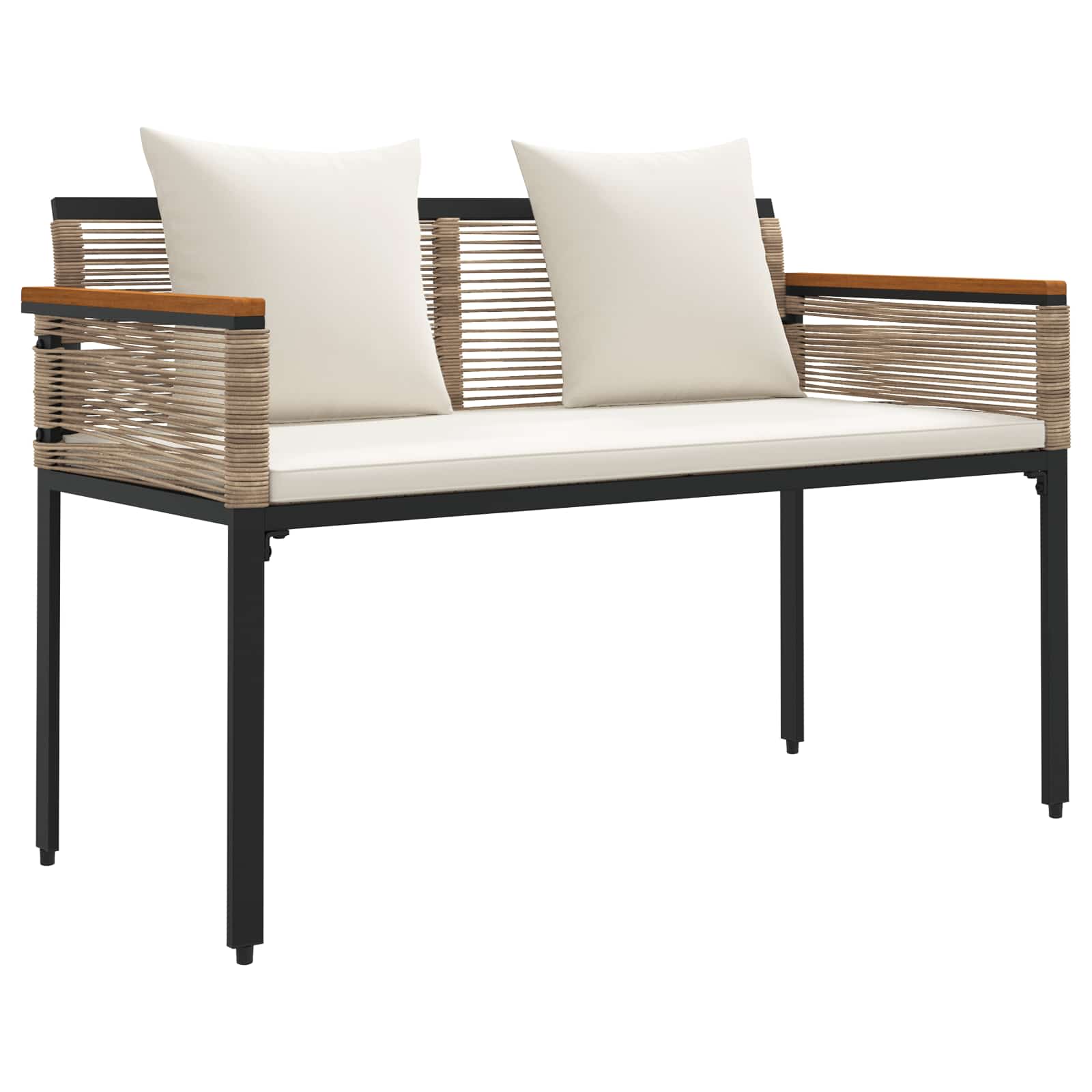 Set di Mobili da Esterno Beige e Bianco Crema polyrattan | homemem39