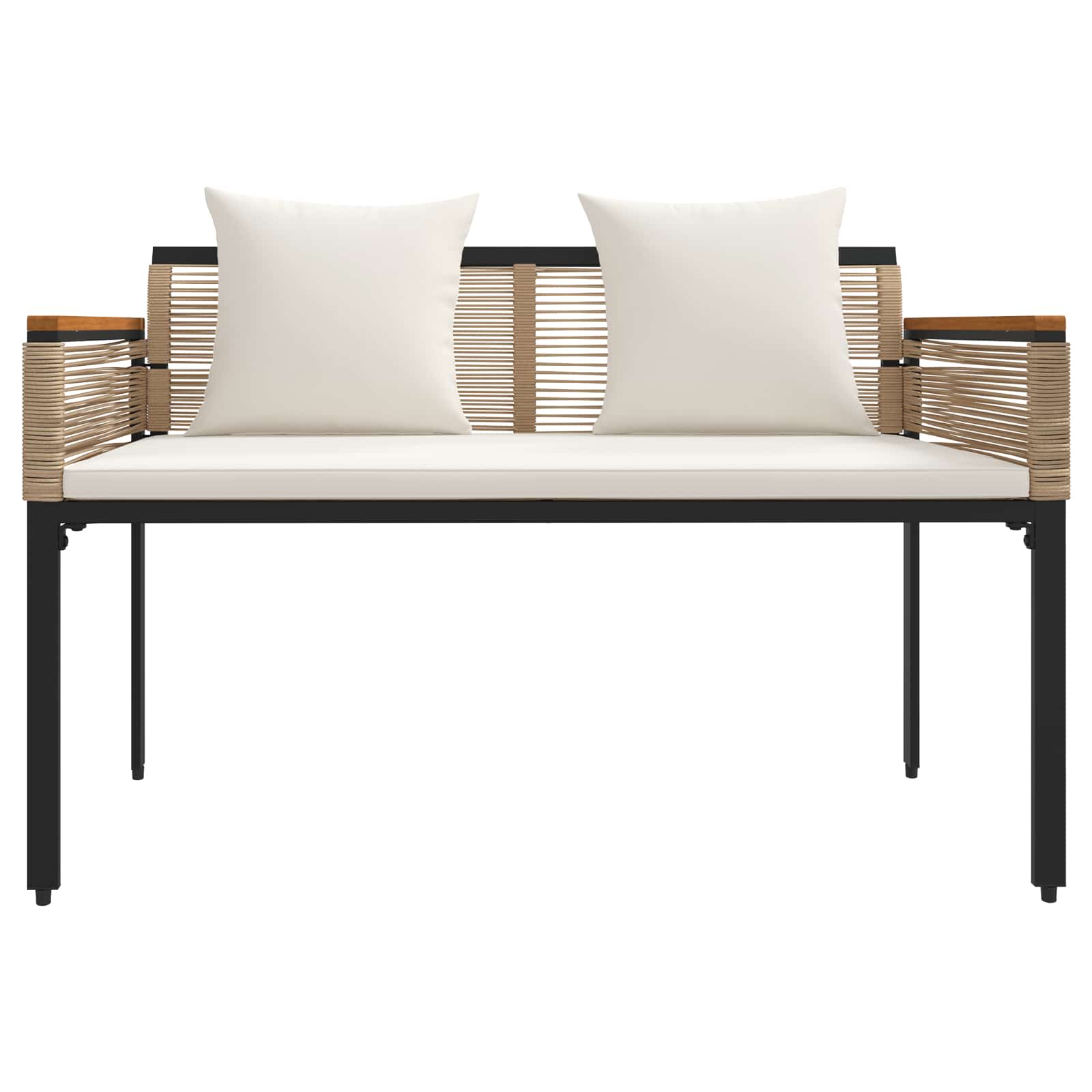 Set di Mobili da Esterno Beige e Bianco Crema polyrattan | homemem39