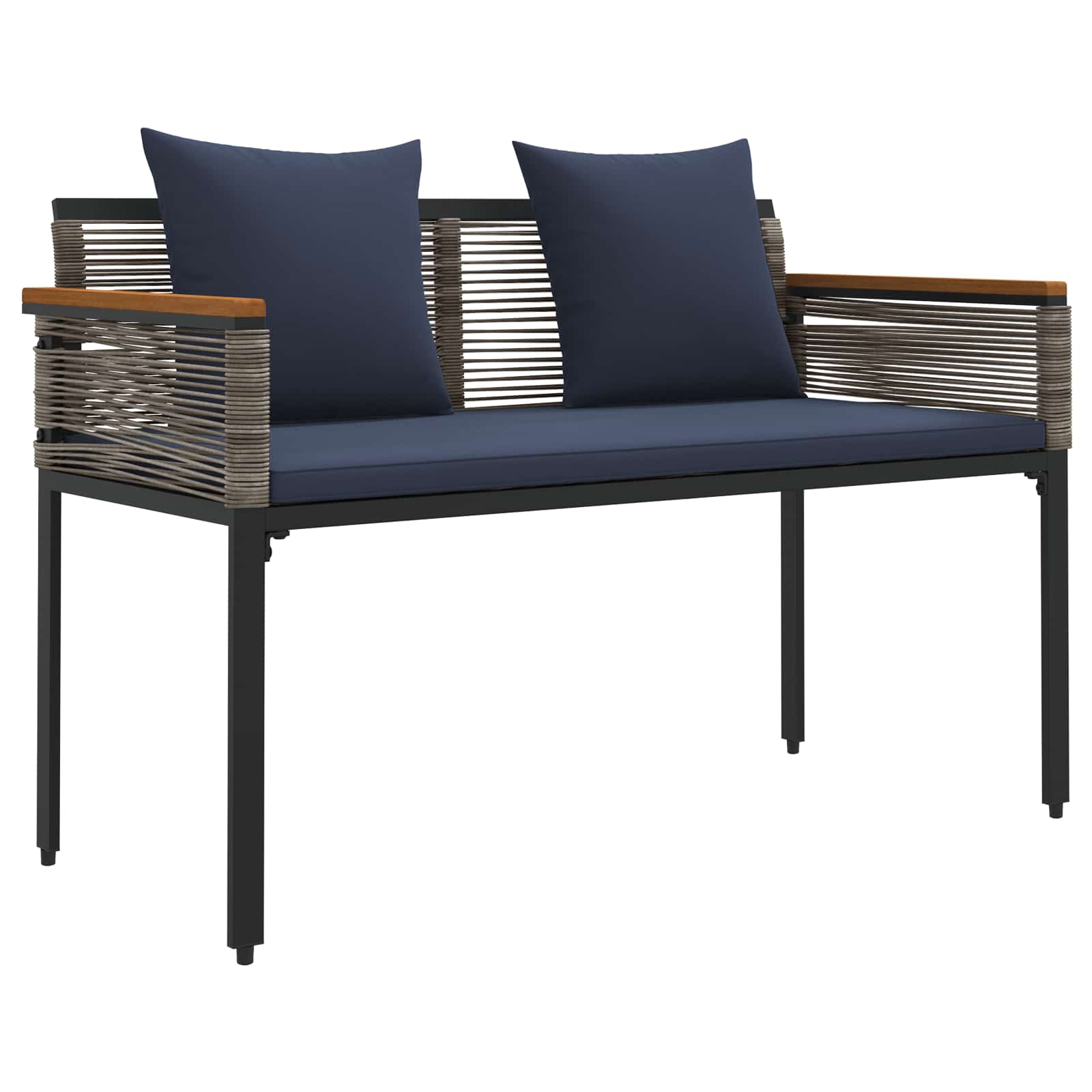 Set di Mobili da Esterno Grigio e Blu Navy polyrattan | homemem39