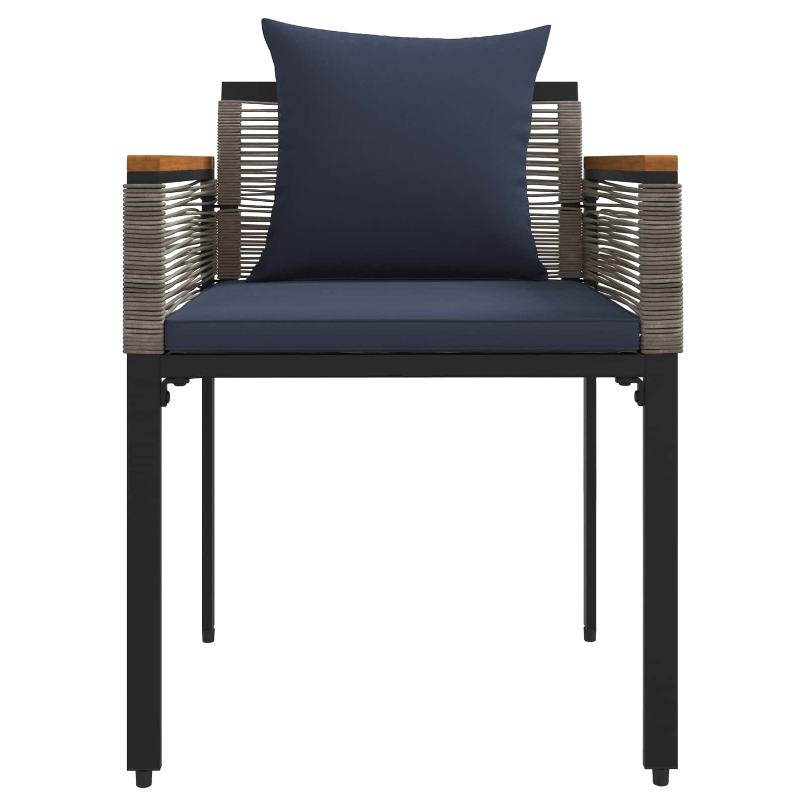 Set di Mobili da Esterno Grigio e Blu Navy polyrattan | homemem39