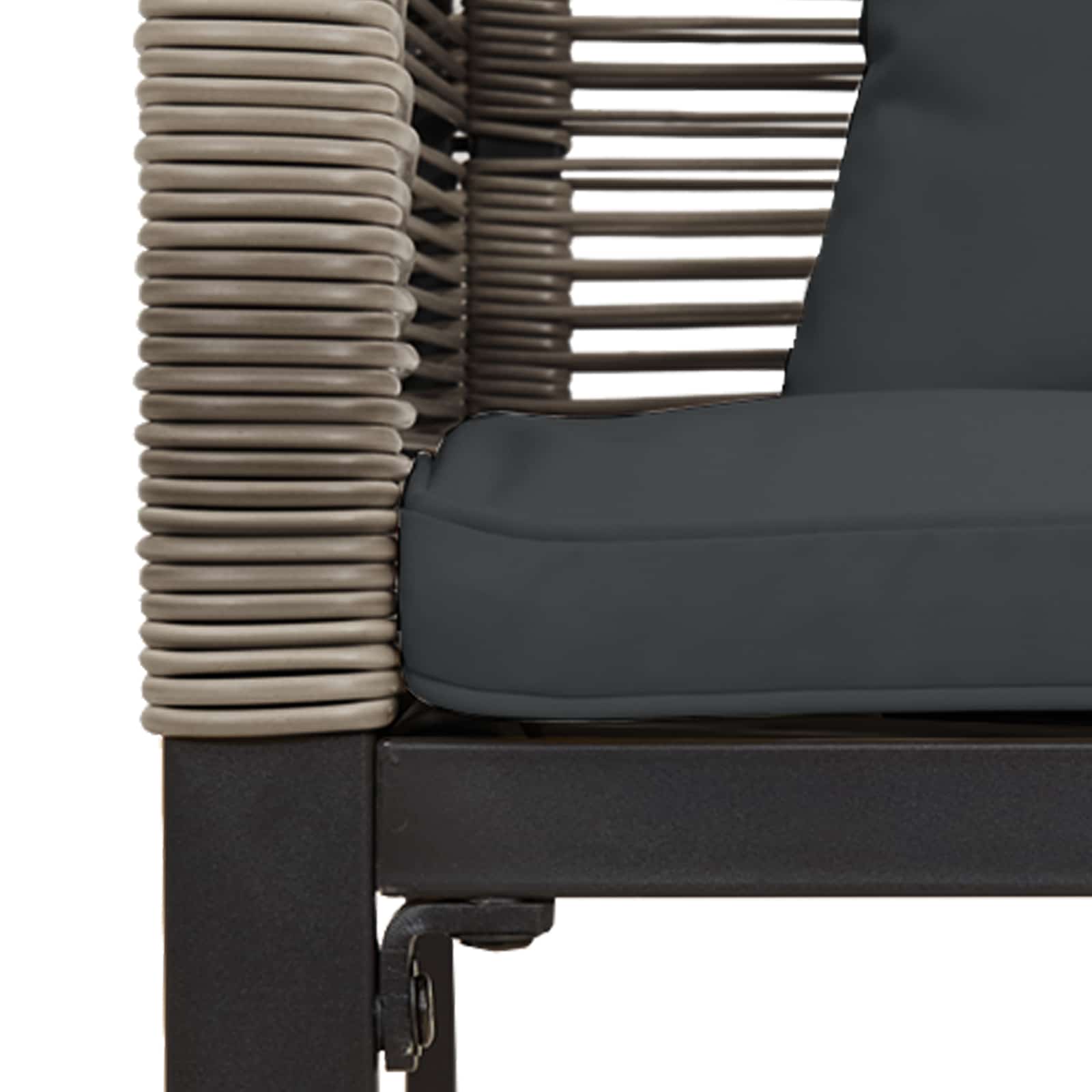 Set di Mobili da Esterno Grigio e Grigio Scuro polyrattan | homemem39
