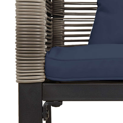 Set di Mobili da Esterno Grigio e Blu Navy polyrattan | homemem39