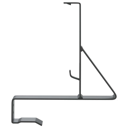 Supporto per guardia della neve 2 pcs Antracite Acciaio | homemem39