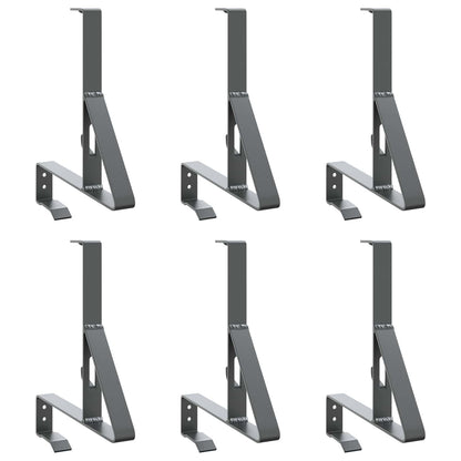 Supporto per guardia della neve 6 pcs Antracite Acciaio | homemem39